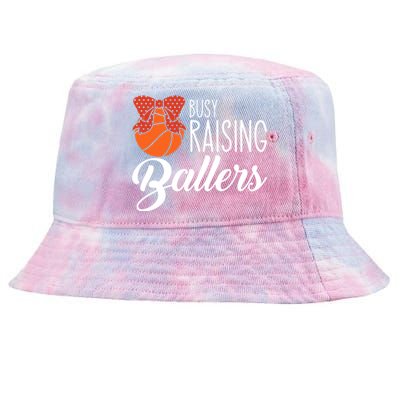 Busy Raising Ballers Basketball Mom Great Gift Tie-Dyed Bucket Hat