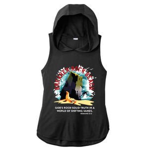 Breaker Rock Beach Gods Rock Solid Truth In A World Vbs 2024 Ladies PosiCharge Tri-Blend Wicking Draft Hoodie Tank