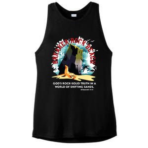 Breaker Rock Beach Gods Rock Solid Truth In A World Vbs 2024 Ladies PosiCharge Tri-Blend Wicking Tank