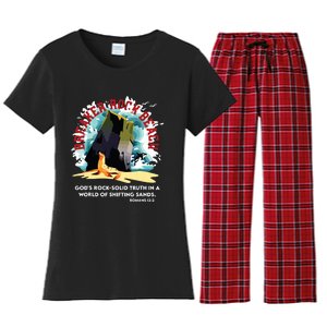 Breaker Rock Beach Gods Rock Solid Truth In A World Vbs 2024 Women's Flannel Pajama Set