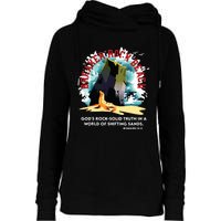 Breaker Rock Beach Gods Rock Solid Truth In A World Vbs 2024 Womens Funnel Neck Pullover Hood