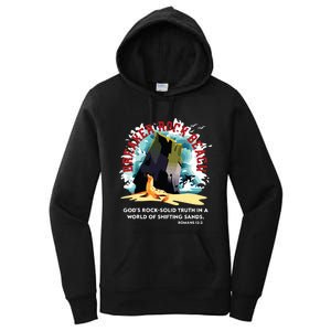 Breaker Rock Beach Gods Rock Solid Truth In A World Vbs 2024 Women's Pullover Hoodie