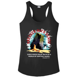 Breaker Rock Beach Gods Rock Solid Truth In A World Vbs 2024 Ladies PosiCharge Competitor Racerback Tank