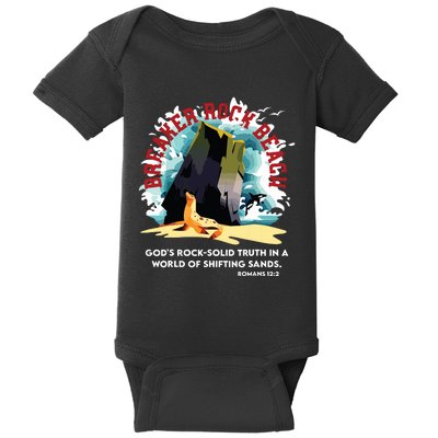 Breaker Rock Beach Gods Rock Solid Truth In A World Vbs 2024 Baby Bodysuit