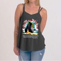 Breaker Rock Beach Gods Rock Solid Truth In A World Vbs 2024 Women's Strappy Tank