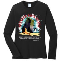 Breaker Rock Beach Gods Rock Solid Truth In A World Vbs 2024 Ladies Long Sleeve Shirt