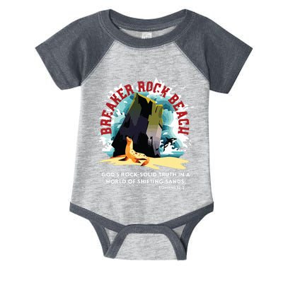 Breaker Rock Beach Gods Rock Solid Truth In A World Vbs 2024 Infant Baby Jersey Bodysuit