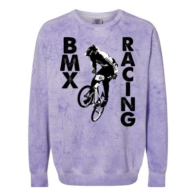 BMX Racing Biker Bike Colorblast Crewneck Sweatshirt