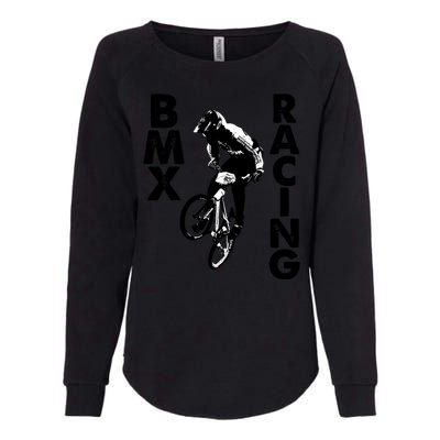 BMX Racing Biker Bike Womens California Wash Sweatshirt