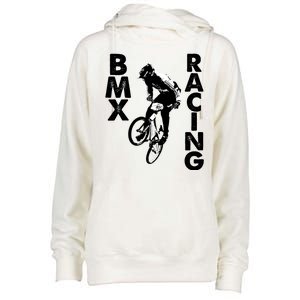 BMX Racing Biker Bike Womens Funnel Neck Pullover Hood