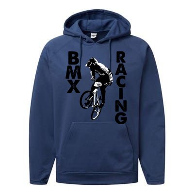 BMX Racing Biker Bike Performance Fleece Hoodie