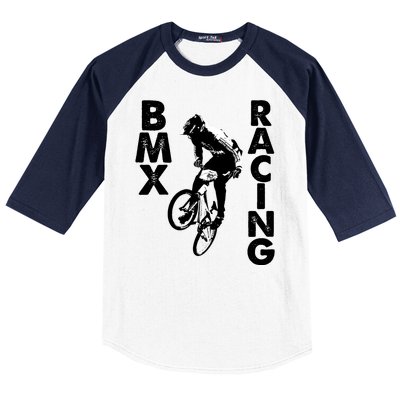 BMX Racing Biker Bike Baseball Sleeve Shirt