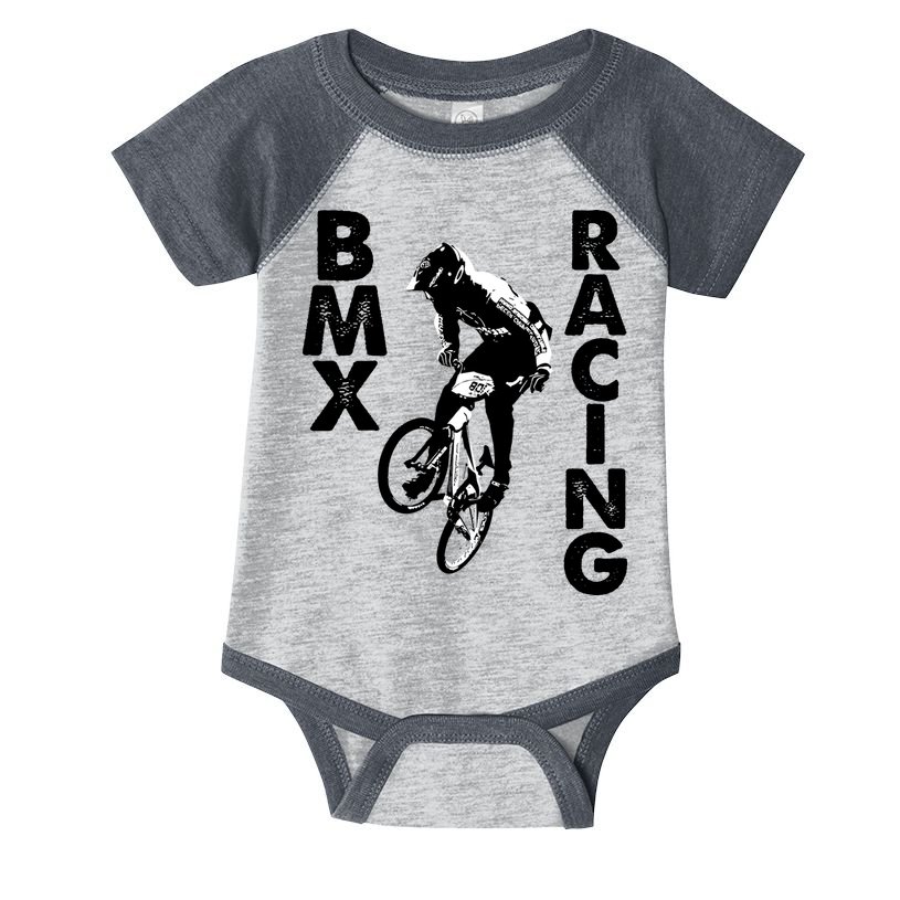 BMX Racing Biker Bike Infant Baby Jersey Bodysuit