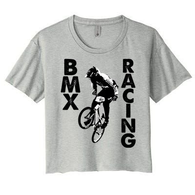 BMX Racing Biker Bike Women's Crop Top Tee