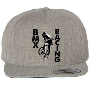 BMX Racing Biker Bike Wool Snapback Cap