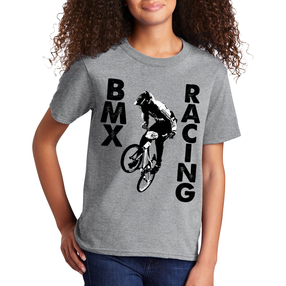 BMX Racing Biker Bike Kids T-Shirt