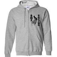 BMX Racing Biker Bike Full Zip Hoodie