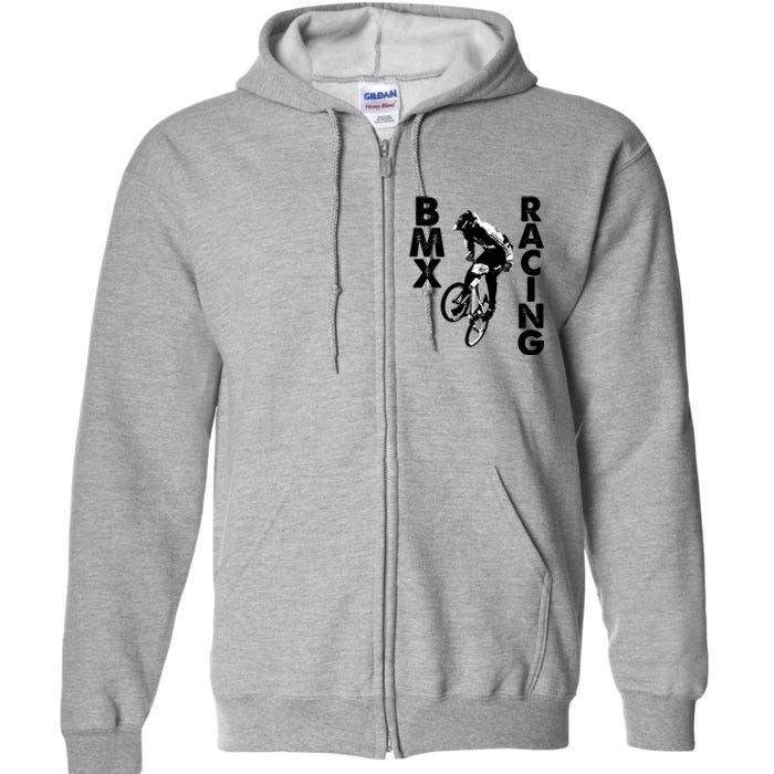 BMX Racing Biker Bike Full Zip Hoodie