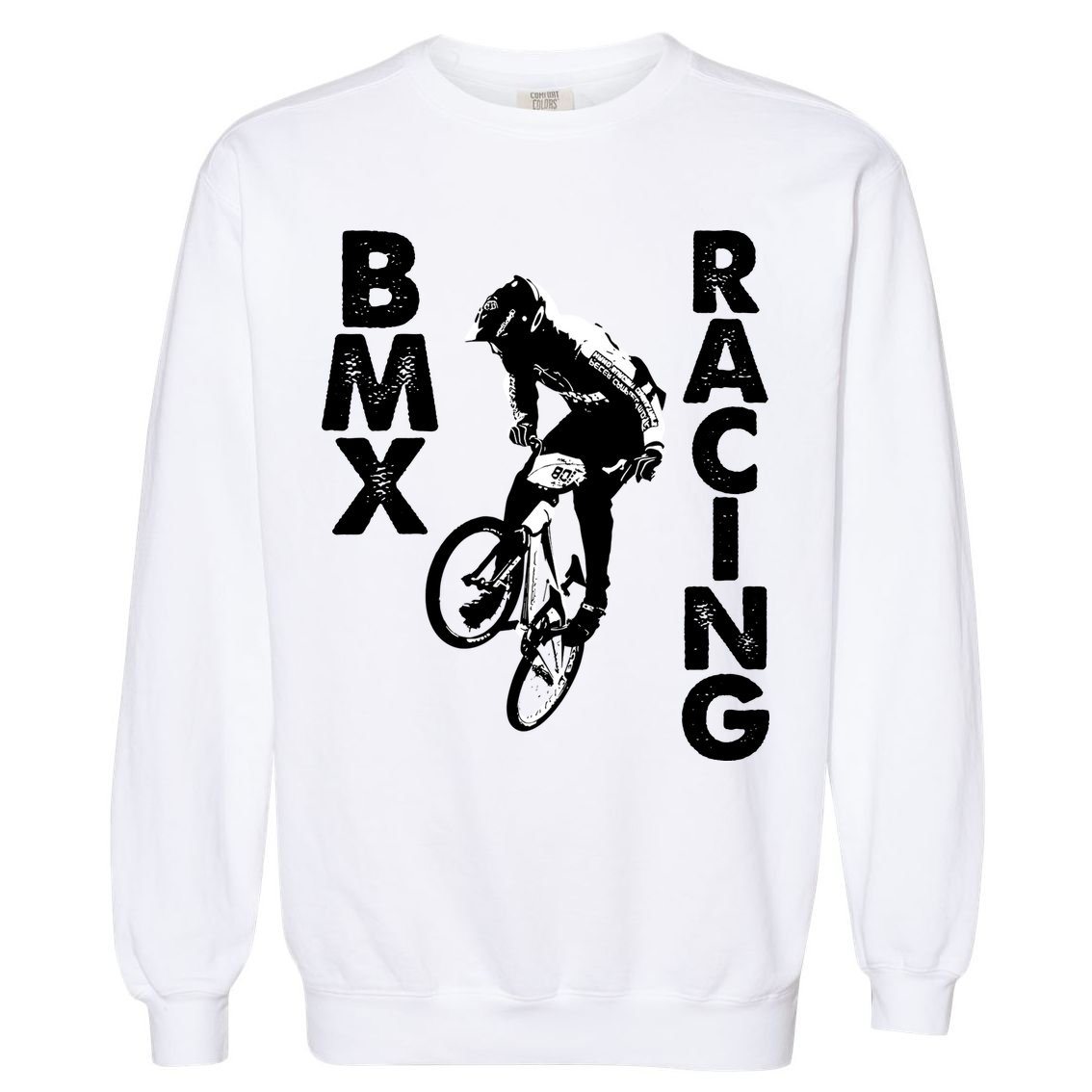 BMX Racing Biker Bike Garment-Dyed Sweatshirt
