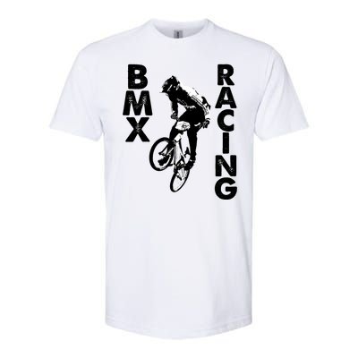 BMX Racing Biker Bike Softstyle® CVC T-Shirt