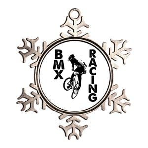 BMX Racing Biker Bike Metallic Star Ornament