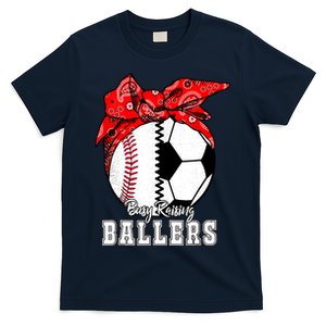 Busy Raising Ballers Baseball Soccer Bandana Mothers Day T-Shirt