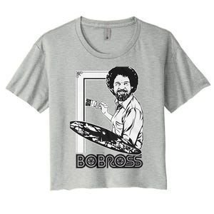 Bob Ross Women's Crop Top Tee