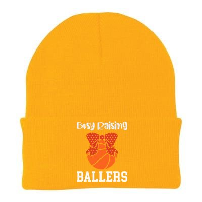 Busy Raising Ballers Basketball Mom Gift Knit Cap Winter Beanie