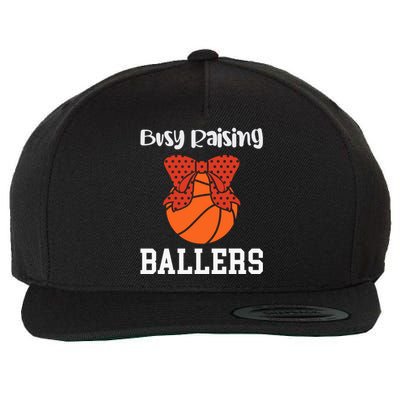 Busy Raising Ballers Basketball Mom Gift Wool Snapback Cap