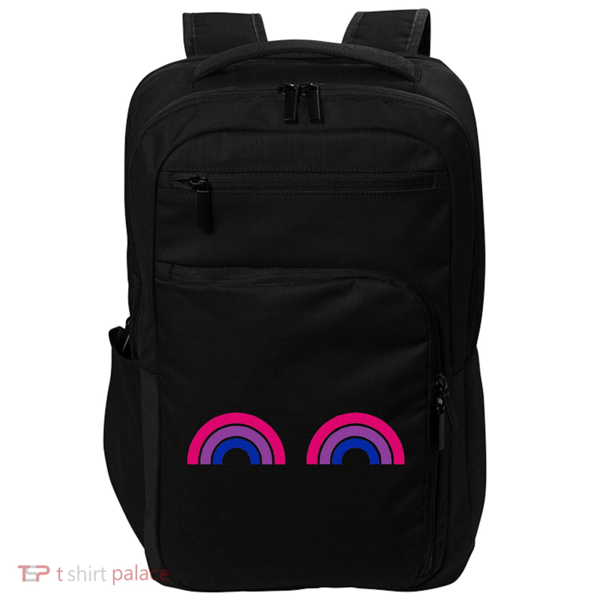 Bisexual Rainbow Boobs Funny Bi Pride Lgbt Pride Impact Tech Backpack