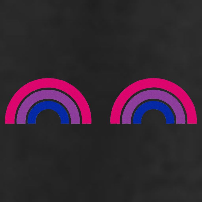 Bisexual Rainbow Boobs Funny Bi Pride Lgbt Pride Adult Drive Performance Visor