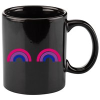 Bisexual Rainbow Boobs Funny Bi Pride Lgbt Pride 11oz C Handle Ceramic Mug