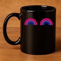 Bisexual Rainbow Boobs Funny Bi Pride Lgbt Pride 11oz C Handle Ceramic Mug