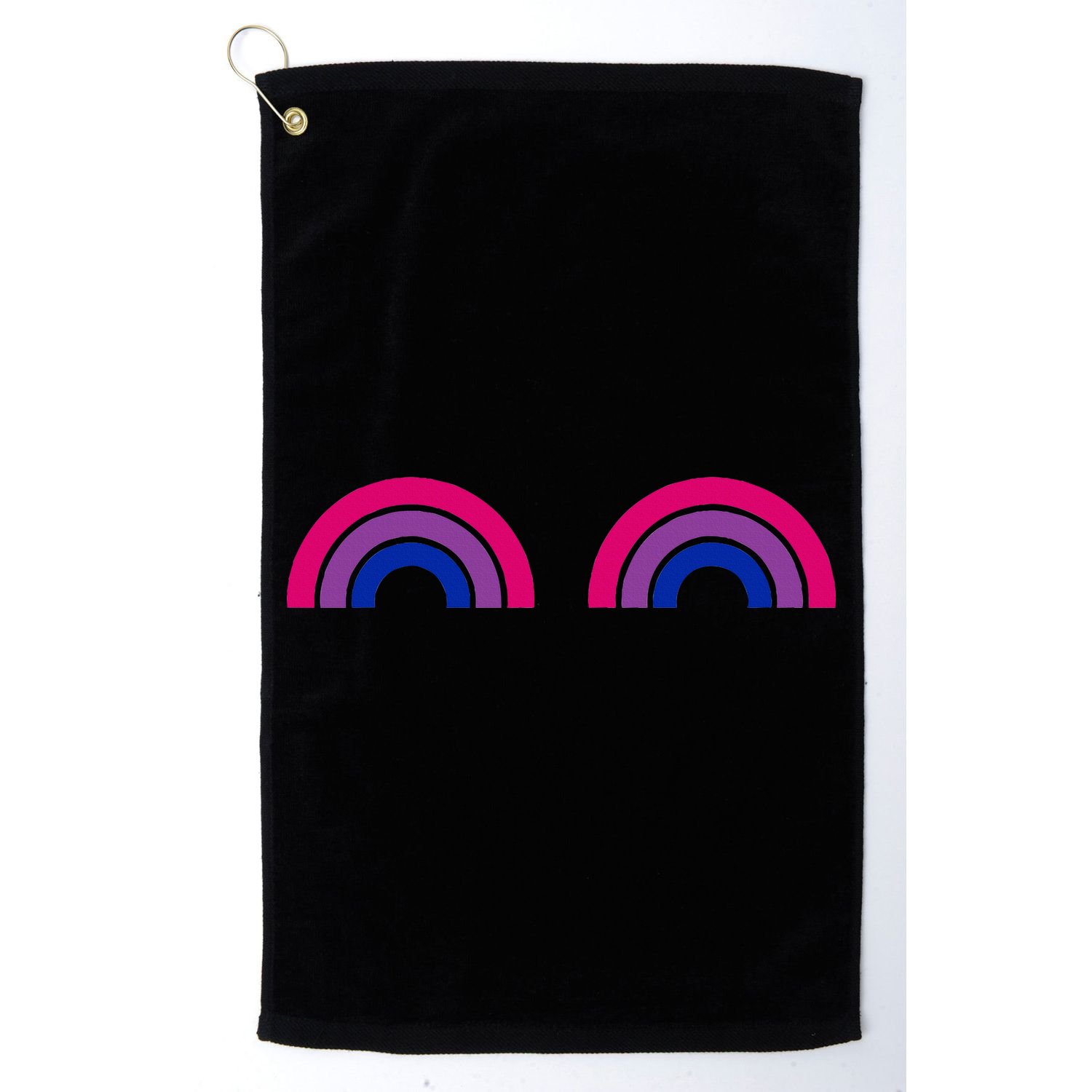 Bisexual Rainbow Boobs Funny Bi Pride Lgbt Pride Golf Towel
