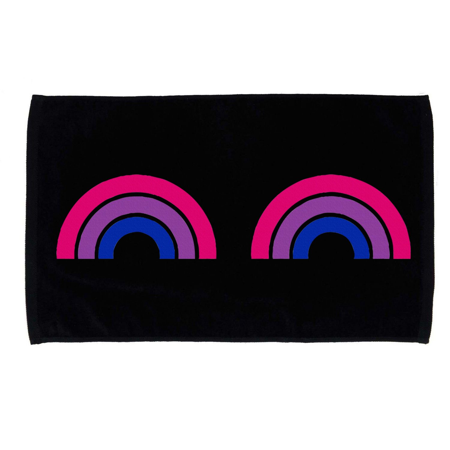 Bisexual Rainbow Boobs Funny Bi Pride Lgbt Pride Microfiber Hand Towel