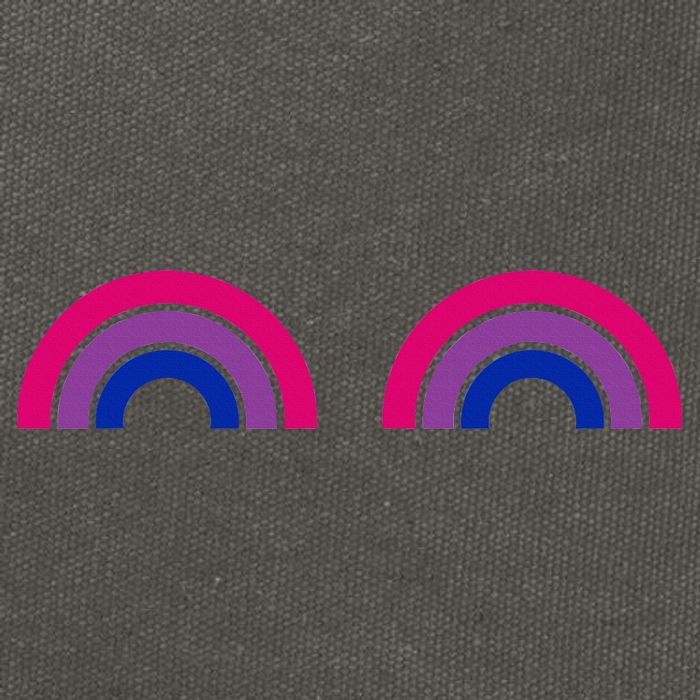 Bisexual Rainbow Boobs Funny Bi Pride Lgbt Pride Cotton Canvas Backpack