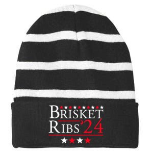 Brisket Ribs Brisket Ribs 2024 Striped Beanie with Solid Band