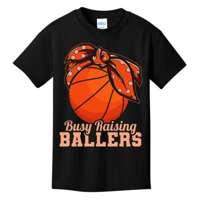 Busy Raising Ballers Basketball Player Mother Kids T-Shirt