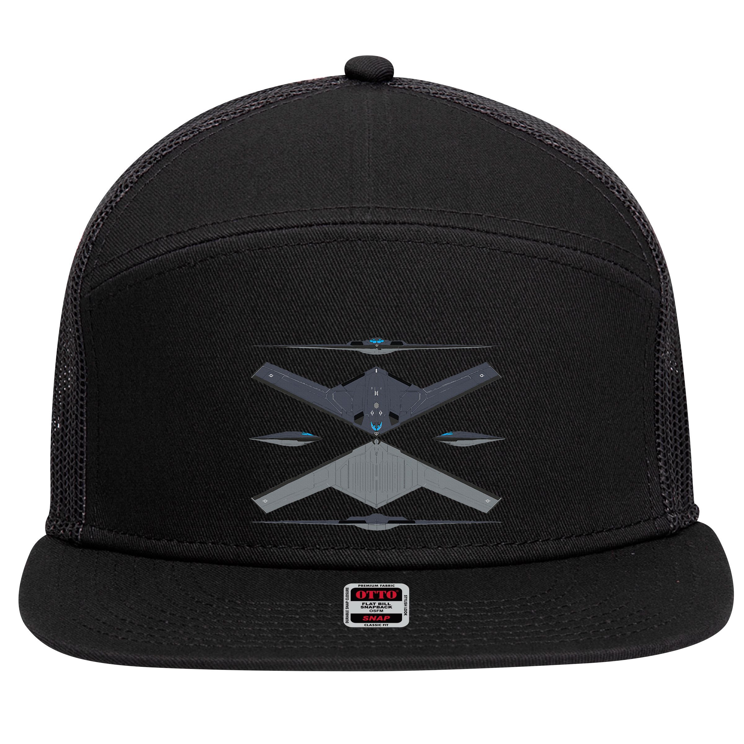 b21 raider bomber Airplane Aviation 7 Panel Mesh Trucker Snapback Hat