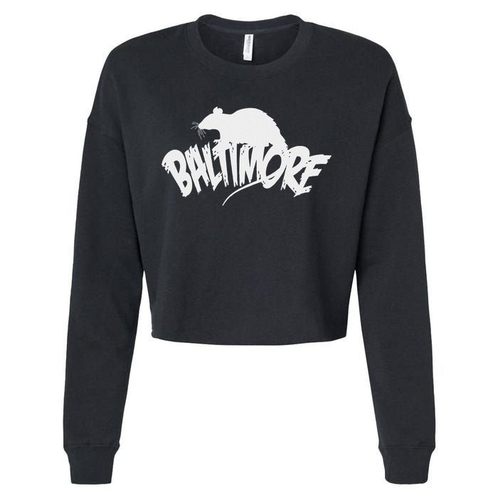 Baltimore Rats Cropped Pullover Crew