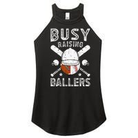 Busy Raising Ballers Football Baseball Dad Of Ballers Women's Perfect Tri Rocker Tank