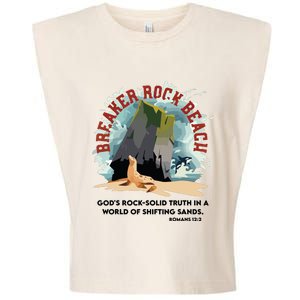 Breaker Rock Beach Gods Rock Solid Truth In A World Vbs 2024 Garment-Dyed Women's Muscle Tee