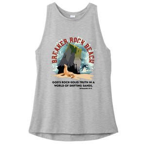 Breaker Rock Beach Gods Rock Solid Truth In A World Vbs 2024 Ladies PosiCharge Tri-Blend Wicking Tank