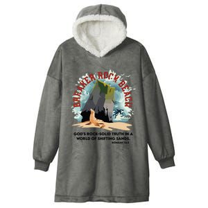 Breaker Rock Beach Gods Rock Solid Truth In A World Vbs 2024 Hooded Wearable Blanket