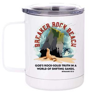 Breaker Rock Beach Gods Rock Solid Truth In A World Vbs 2024 12 oz Stainless Steel Tumbler Cup