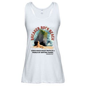 Breaker Rock Beach Gods Rock Solid Truth In A World Vbs 2024 Ladies Essential Flowy Tank