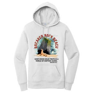 Breaker Rock Beach Gods Rock Solid Truth In A World Vbs 2024 Women's Pullover Hoodie