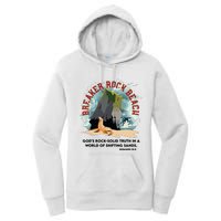 Breaker Rock Beach Gods Rock Solid Truth In A World Vbs 2024 Women's Pullover Hoodie