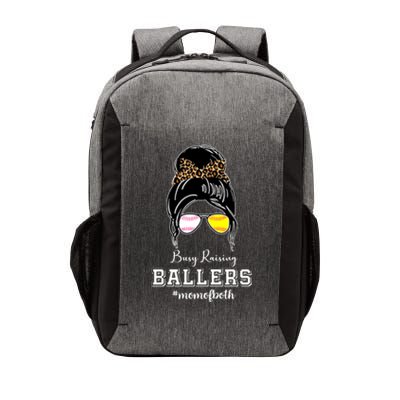 Busy Raising Ballers Mom Of Both Baseball Softball Messy Bun Sticker Features De Vector Backpack