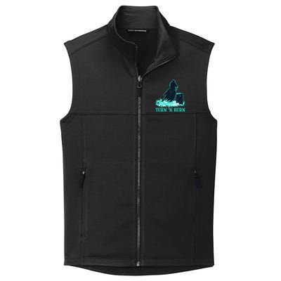 Barrel Racer Barrel Racing Horse Turn And Burn Teal Blue Cool Gift Collective Smooth Fleece Vest